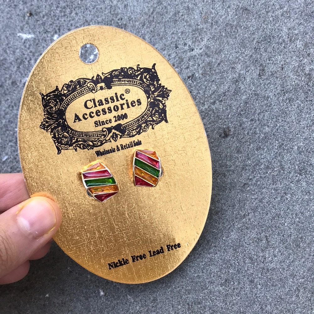 Multicolor studs. (Brand new)
